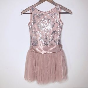 BISCOTTI Sequin and Tulle Special Occasion Party Dress Big Girls Size 8